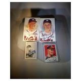 lot of 4 Milwaukee Braves autographs