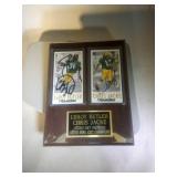 Butler and Jacke autographed cards on plaque