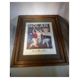 framed Nolan Ryan lithograph
