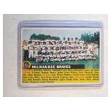 1956 Topps #95 Milwaukee Braves TYEAM CARD  Hank