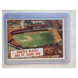 1961 Topps #406 Mickey Mantle Blasts 565 ft. Home