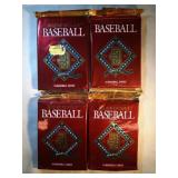 4 UNOPENED packs 1992 Donruss Baseball Series 2 