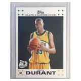 RARE 2007-08 Topps Kevin Durant WHITE ROOKIE CARD
