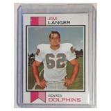 1973 Topps Jim Langer ROOKIE CARD  Miami Dolphins