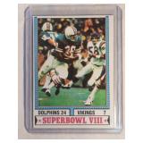 1974 Topps Larry Csonka Super Bowl VIII card-Miami