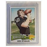 1975 Topps Ken Stabler  Oakland Raiders Alabama