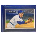 1951 Bowman #140 Eddie Lake  Detroit Tigers Red