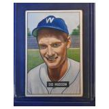 1951 Bowman #169 Sid Hudson  Washington Senators