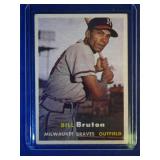 1957 Topps #48 Bill Bruton Milwaukee Braves Billy