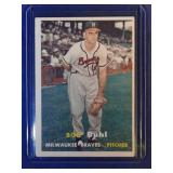 1957 Topps #127 Bob Buhl  Milwaukee Braves Robert