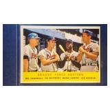 1958 Topps #351 Hank Aaron Ed Mathews Braves Fence