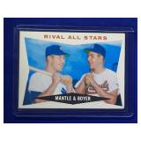1960 Topps #160 Mickey Mantle Ken Boyer Rival All