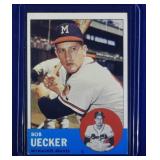 1988 (1963 Topps type) Bob Uecker Blue Cross 