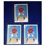 three 1991 UD Chipper Jones ROOKIE CARDS 