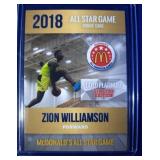 2018 Zion Williamson GOLD ROOKIE CARD Phenoms