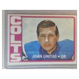 1972 Topps John Unitas Baltimore Colts Louisville