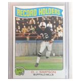 1975 Topps O. J. Simpson Record Holder  Buffalo