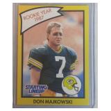 1989 Kenner SLU Don Majkowski ROOKIE CARD  Green
