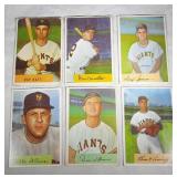 six 1954 Bowman Baseball cards