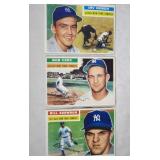 three 1956 Topps Baseball cards