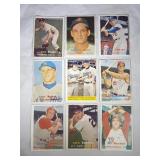nine 1957 Topps Baseball cards