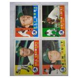 four 1960 Topps Baseball cards- Yankees