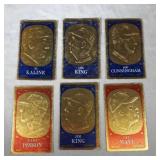 six 1965 Topps Baseball Embossed cards