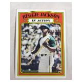 1972 Topps Baseball In-Action Reggie Jackson #463