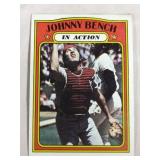 1972 Topps Baseball In-Action Johnny Bench #434