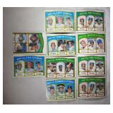 ten 1972 Topps Baseball League Leader cards