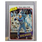 1980 Topps Baseball Paul Molitor #406