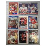 Joe Montana football cards-9 cards