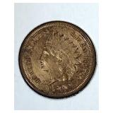 1890 Indian Head Penny coin