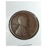 two 1912 S Lincoln Wheat penny coins