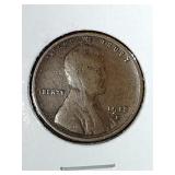 three 1915 D Lincoln Wheat penny coins