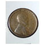 three 1923 S Lincoln Wheat penny coins
