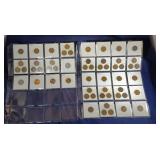 two sheets of various Lincoln Wheat penny coins-56