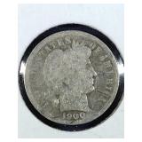 1900 Barber Dime coin