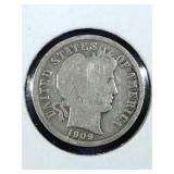 1909 S Barber Dime coin