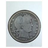 1909 Barber Quarter coin