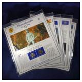 5 PCS Statehood Quarters panels - 2000