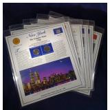 6 PCS Statehood Quarters panels - 2001 & 2002 TN