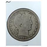 1900 Barber Half Dollar coin