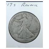 1917 S Reverse Walking Liberty Half Dollar coin