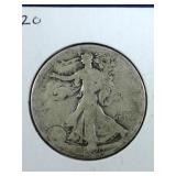 1920 Walking Liberty Half Dollar coin