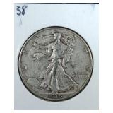 1938 Walking Liberty Half Dollar coin