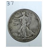 1937 Walking Liberty Half Dollar coin