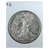 1942 Walking Liberty Half Dollar coin