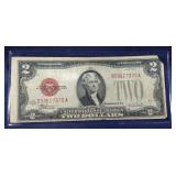 1928 F $2 red seal bank note