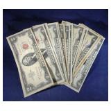 lot of $2 red seal bank notes - 20 notes